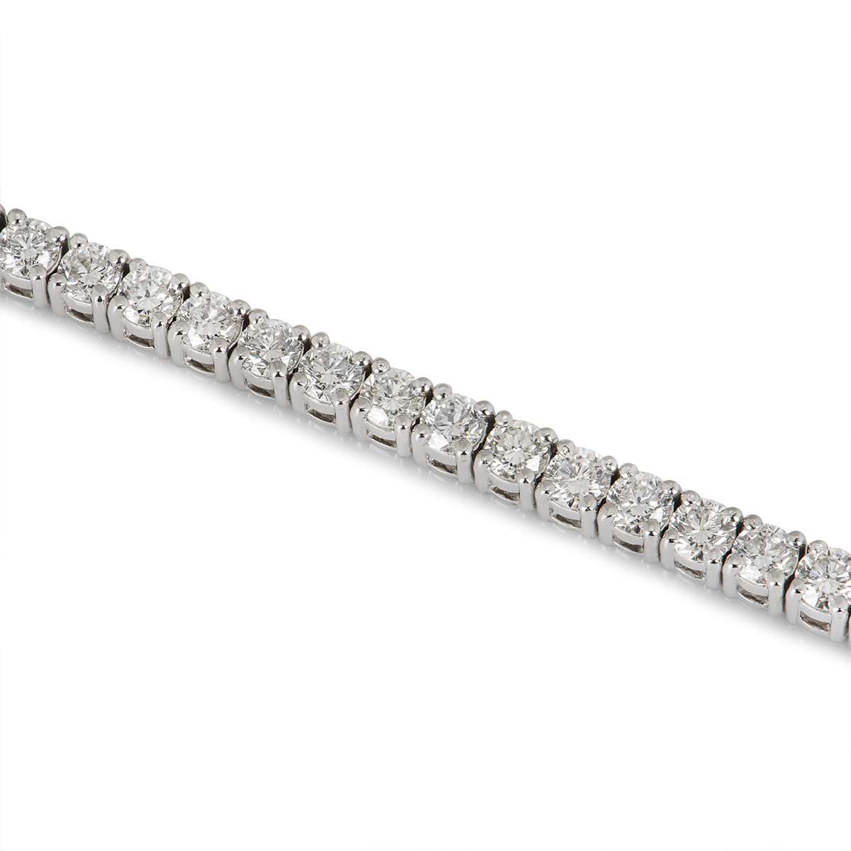 White Gold Diamond Line Bracelet 5.93ct | Rich Diamonds
